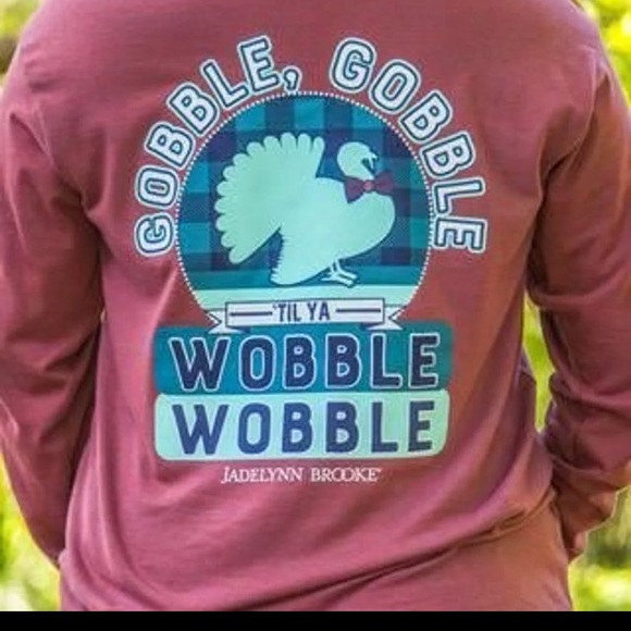 Jadelynn Brooke Tops - Jadelynn Brooke Gobble Til you wobble tee
